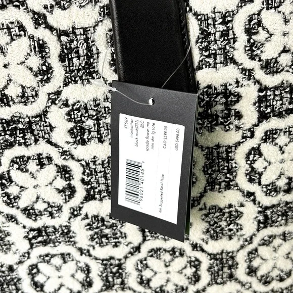 NWT Kate Spade Manhattan Spade Flower Monogram Tweed Large Tote Purse - Picture 12 of 12